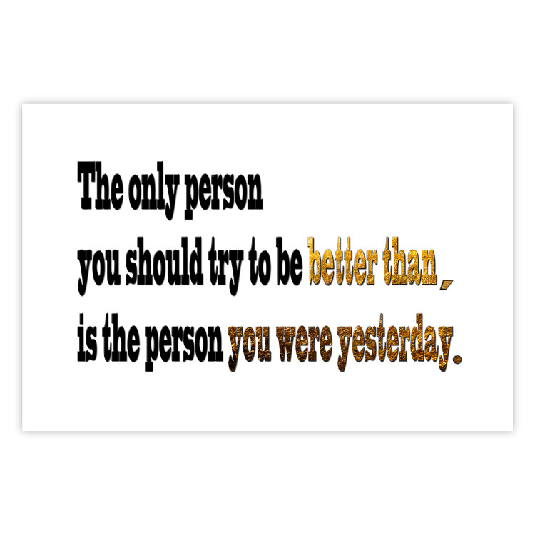 Poster Motivational quote - simple black text with brown highlights 114965 additionalImage 25
