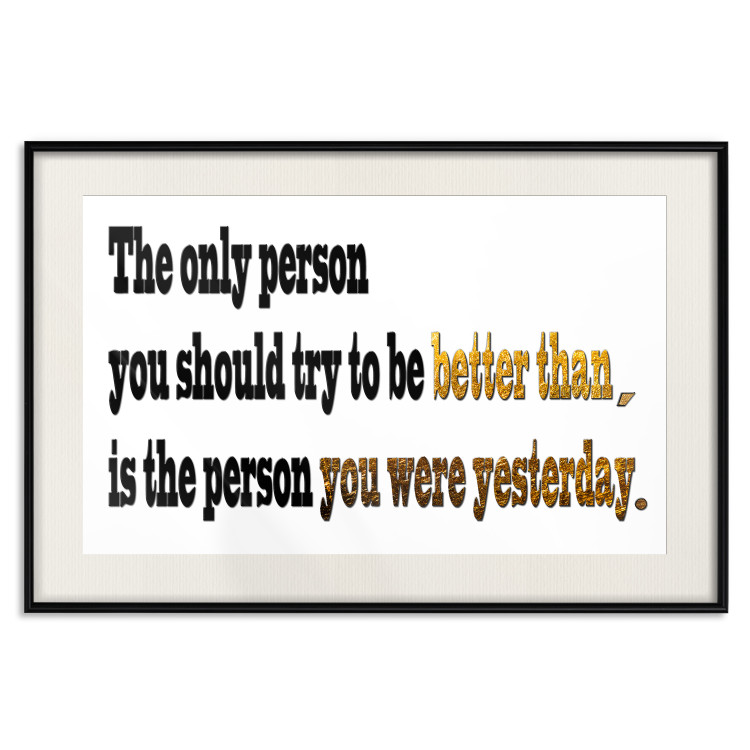 Poster Motivational quote - simple black text with brown highlights 114965 additionalImage 18