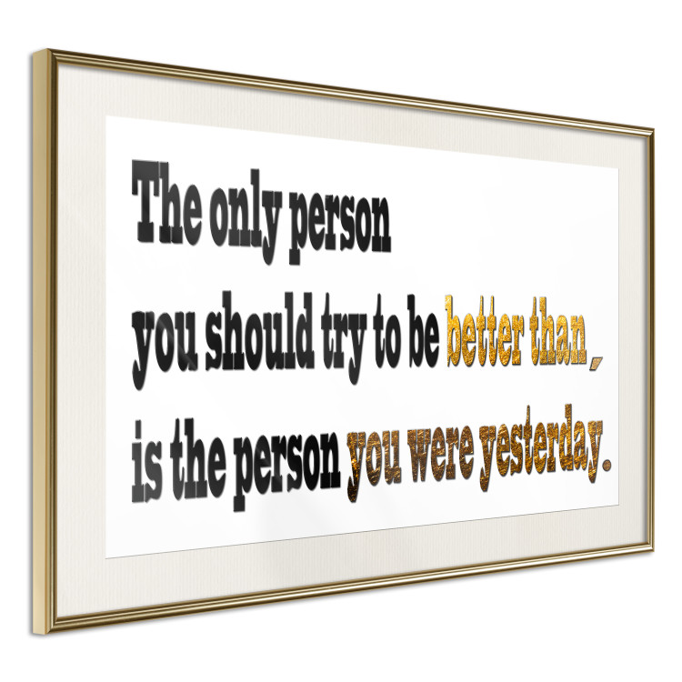 Poster Motivational quote - simple black text with brown highlights 114965 additionalImage 2