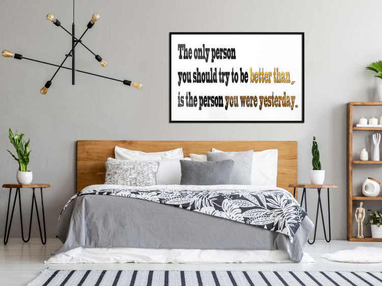 Poster Motivational quote - simple black text with brown highlights 114965 additionalImage 3