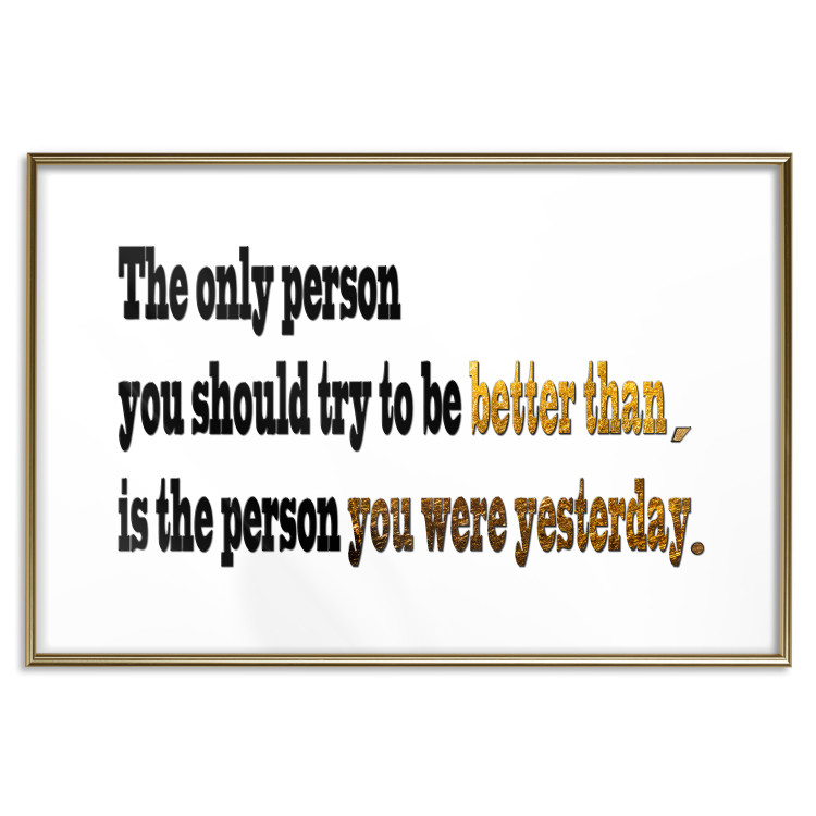 Poster Motivational quote - simple black text with brown highlights 114965 additionalImage 14