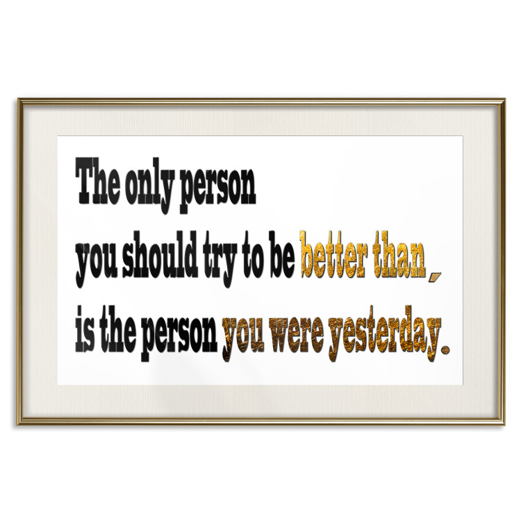 Poster Motivational quote - simple black text with brown highlights 114965 additionalImage 19