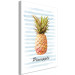 Canvas Print Pineapple and Stripes (1 Part) Vertical 115265 additionalThumb 2