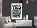 Poster Yes you can - black and white composition with texts on a patterned background 116365 additionalThumb 5