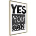 Poster Yes you can - black and white composition with texts on a patterned background 116365 additionalThumb 14