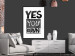 Poster Yes you can - black and white composition with texts on a patterned background 116365 additionalThumb 6