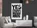 Poster Yes you can - black and white composition with texts on a patterned background 116365 additionalThumb 23
