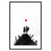 Wall Poster Battlefield - black and white composition with a pair of children and a heart-shaped balloon 118765 additionalThumb 15