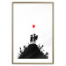 Wall Poster Battlefield - black and white composition with a pair of children and a heart-shaped balloon 118765 additionalThumb 16