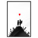 Wall Poster Battlefield - black and white composition with a pair of children and a heart-shaped balloon 118765 additionalThumb 18