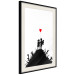 Wall Poster Battlefield - black and white composition with a pair of children and a heart-shaped balloon 118765 additionalThumb 3
