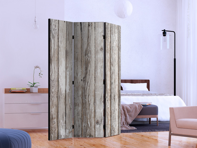 Folding Screen Scandinavian Wood - texture of naturally gray wooden planks 122965 additionalImage 2