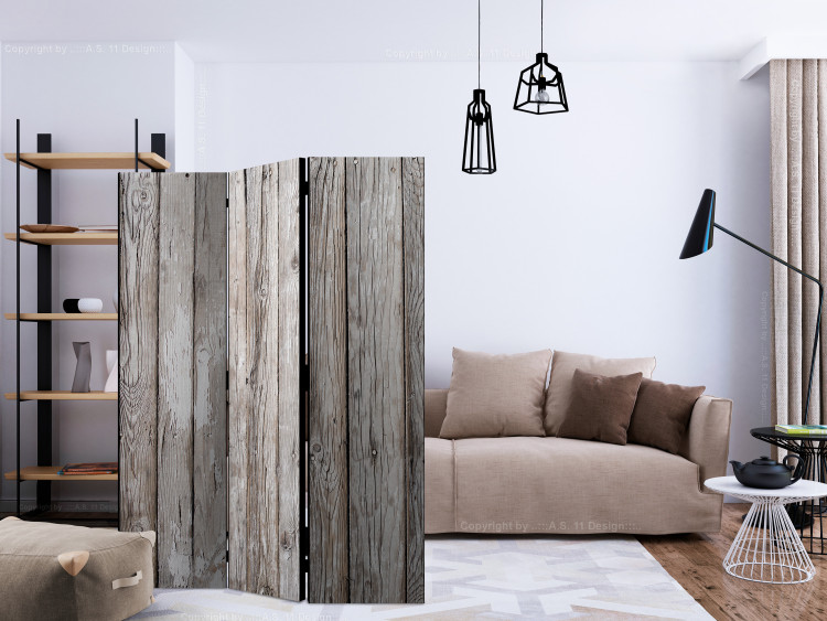 Folding Screen Scandinavian Wood - texture of naturally gray wooden planks 122965 additionalImage 4