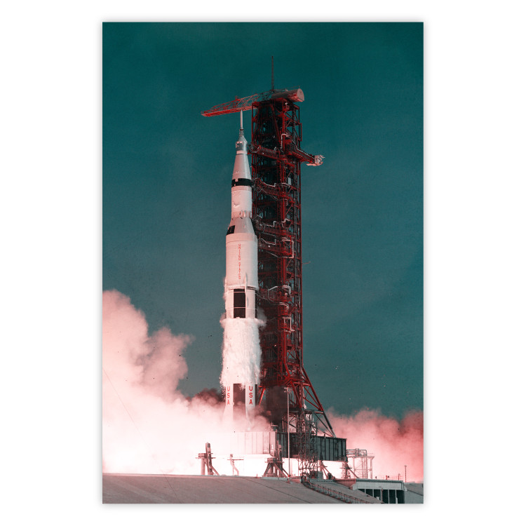 Wall Poster Great Launch - rocket launch to the moon from the launch pad 123165
