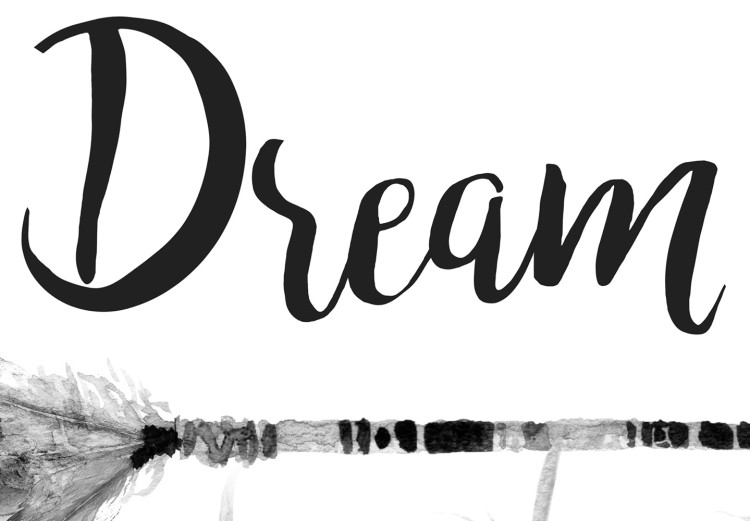 Poster Dream On - black English text above feathers hanging on an arrow 123365 additionalImage 11
