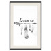 Poster Dream On - black English text above feathers hanging on an arrow 123365 additionalThumb 18