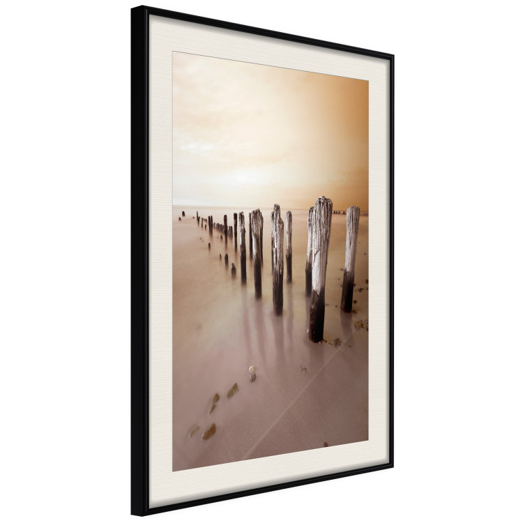 Poster Autumnal Ebb - beach and sea landscape against sunset backdrop 123765 additionalImage 3