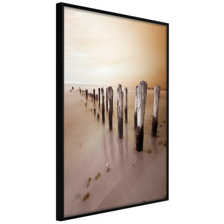 Poster Autumnal Ebb - beach and sea landscape against sunset backdrop 123765 additionalImage 10