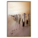 Poster Autumnal Ebb - beach and sea landscape against sunset backdrop 123765 additionalThumb 20