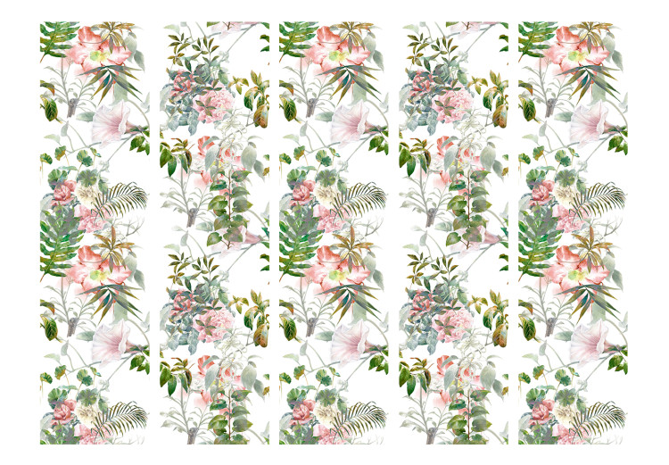 Room Separator Beautiful Garden II (5-piece) - tropical floral pattern 124065 additionalImage 3