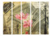 Room Divider Bonjour Paris! II (5-piece) - vintage collage with flowers and landmarks 124265 additionalThumb 3