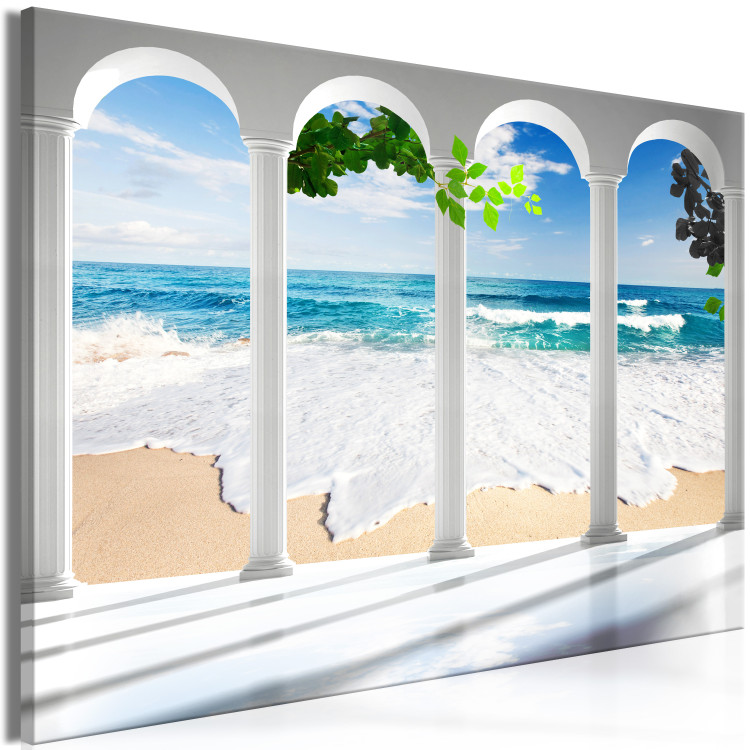Canvas Art Print Columns and Sea (1 Part) Wide 124365 additionalImage 2