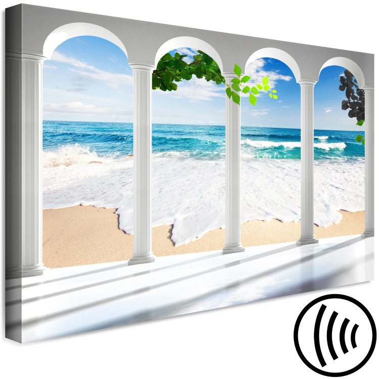 Canvas Art Print Columns and Sea (1 Part) Wide 124365 additionalImage 6