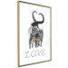 Poster Fluffy Love - gray cats and English text on a white background 125265 additionalThumb 10