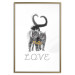 Poster Fluffy Love - gray cats and English text on a white background 125265 additionalThumb 14