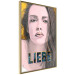 Poster Liebe - dark German text "love" on a portrait of a woman 125365 additionalThumb 14
