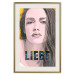 Poster Liebe - dark German text "love" on a portrait of a woman 125365 additionalThumb 19