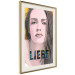 Poster Liebe - dark German text "love" on a portrait of a woman 125365 additionalThumb 2