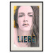 Poster Liebe - dark German text "love" on a portrait of a woman 125365 additionalThumb 18