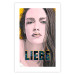 Poster Liebe - dark German text "love" on a portrait of a woman 125365 additionalThumb 25
