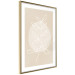 Poster Bright Twig - white line art plant with leaves on a light beige background 125665 additionalThumb 6