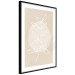 Poster Bright Twig - white line art plant with leaves on a light beige background 125665 additionalThumb 13