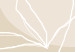 Poster Bright Twig - white line art plant with leaves on a light beige background 125665 additionalThumb 9