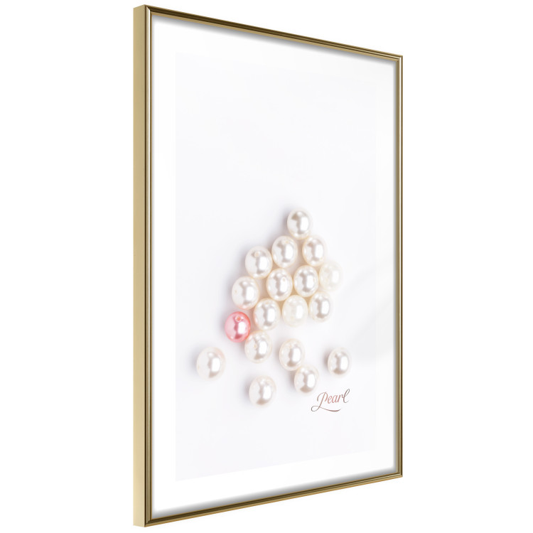 Wall Poster Pearl - white and red pearls with English text on a light background 125865 additionalImage 6