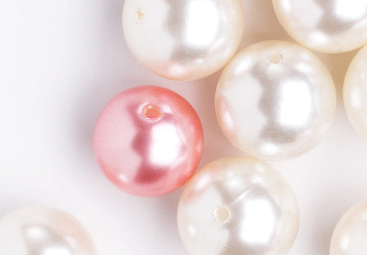 Wall Poster Pearl - white and red pearls with English text on a light background 125865 additionalImage 8
