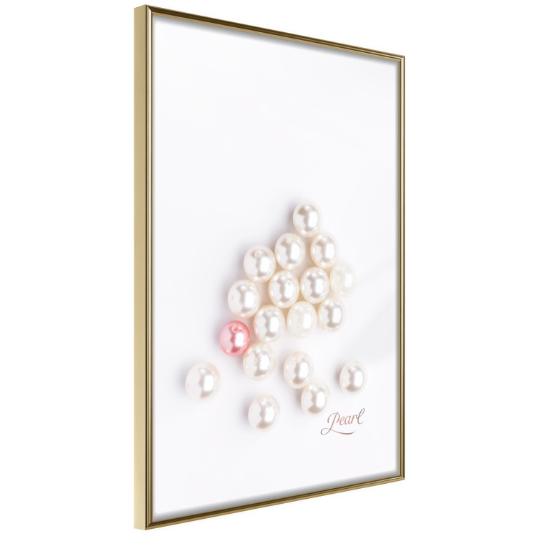 Wall Poster Pearl - white and red pearls with English text on a light background 125865 additionalImage 12