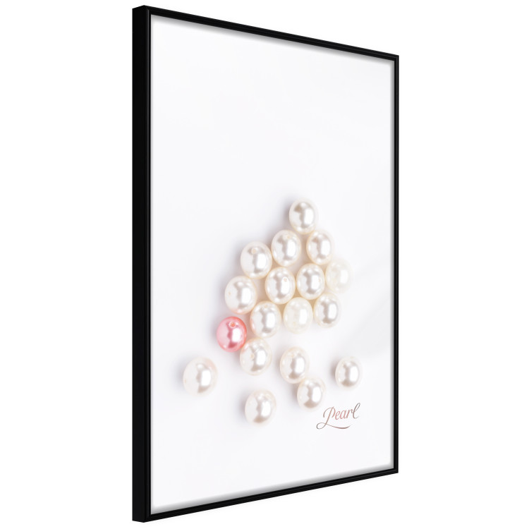 Wall Poster Pearl - white and red pearls with English text on a light background 125865 additionalImage 10