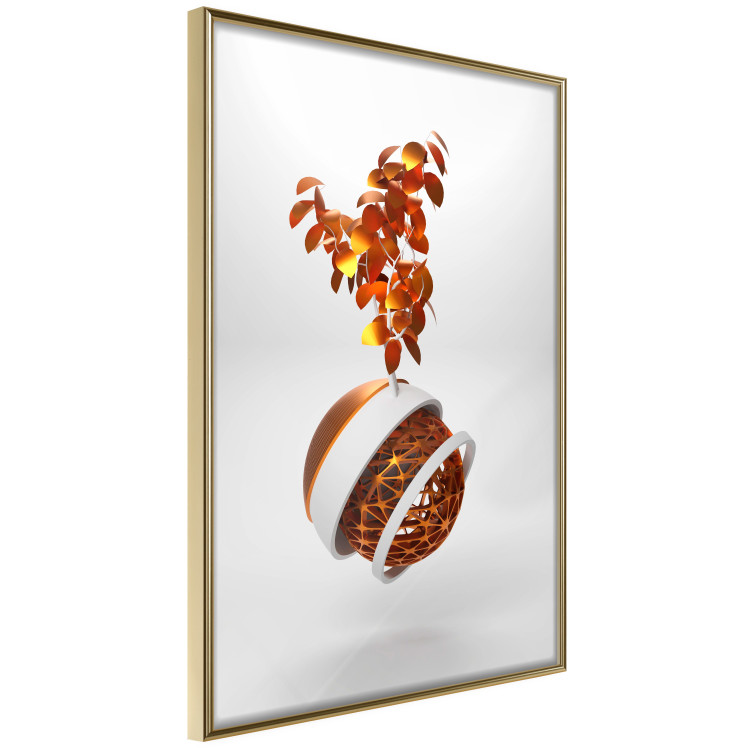 Poster Copper Allocation - abstract sphere with a growing copper plant 126065 additionalImage 14
