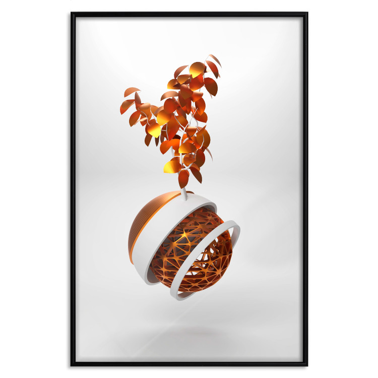 Poster Copper Allocation - abstract sphere with a growing copper plant 126065 additionalImage 18