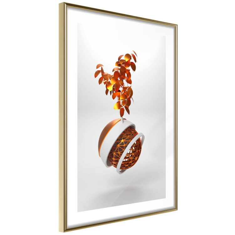 Poster Copper Allocation - abstract sphere with a growing copper plant 126065 additionalImage 6