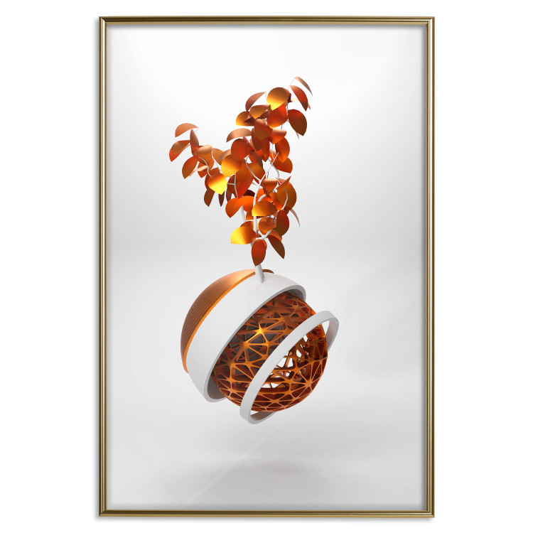 Poster Copper Allocation - abstract sphere with a growing copper plant 126065 additionalImage 16