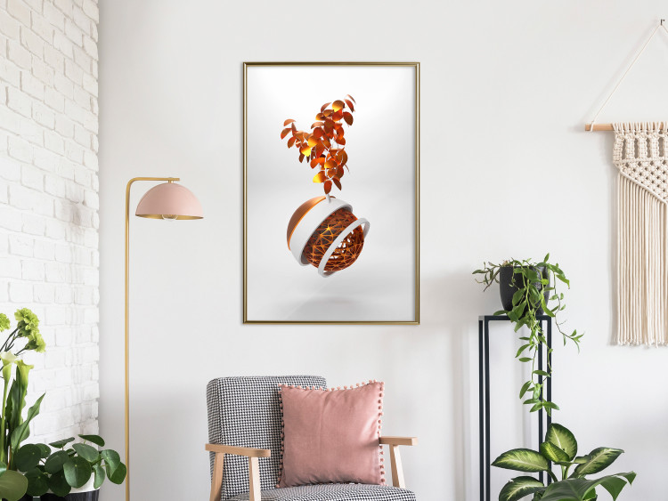 Poster Copper Allocation - abstract sphere with a growing copper plant 126065 additionalImage 7
