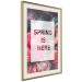 Wall Poster Spring Is Here - English inscriptions in a white frame on a background of flowers 127065 additionalThumb 3