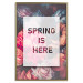 Wall Poster Spring Is Here - English inscriptions in a white frame on a background of flowers 127065 additionalThumb 19
