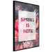 Wall Poster Spring Is Here - English inscriptions in a white frame on a background of flowers 127065 additionalThumb 13