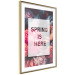 Wall Poster Spring Is Here - English inscriptions in a white frame on a background of flowers 127065 additionalThumb 9